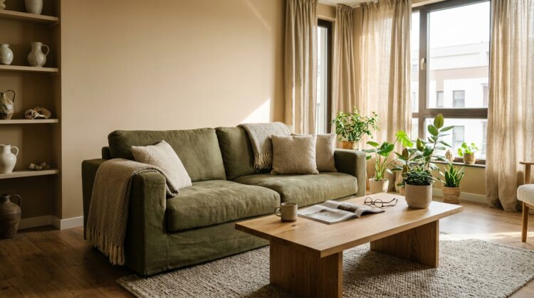 verde măsliniu și bej combinatii de culori interior legenda casei