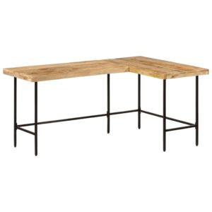 vidaXL Birou 165x110x77 cm din lemn masiv de mango și fier