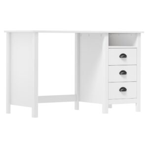 vidaXL Birou Hill cu 3 sertare, 120x50x74 cm, lemn masiv de pin
