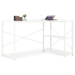 vidaXL Birou de calculator, alb, 120 x 72 x 70 cm