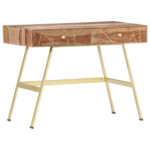 vidaXL Birou de scris cu sertare, 100x55x75 cm, lemn masiv de acacia