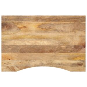 vidaXL Blat birou cu decupaj curbat 100x50x2,5cm lemn masiv mango brut