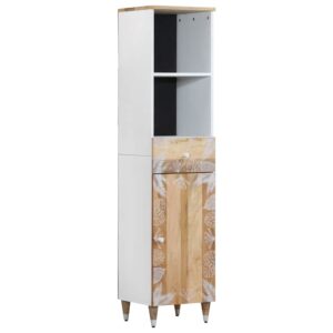 vidaXL Dulap de baie, 38×33,5×160 cm, lemn masiv de mango