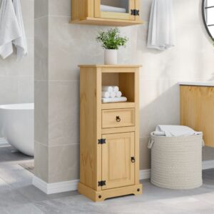 vidaXL Dulap de baie “Corona”, 45x33x110 cm, lemn masiv de pin