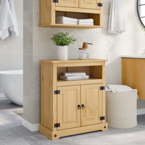 vidaXL Dulap de baie “Corona”, 70x33x80 cm, lemn masiv de pin