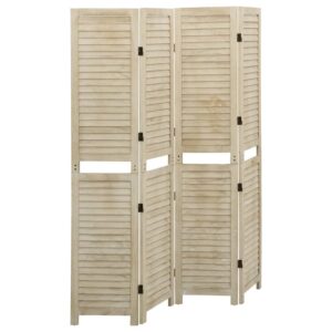 vidaXL Paravan de cameră cu 4 panouri 140×165 cm lemn masiv Paulownia